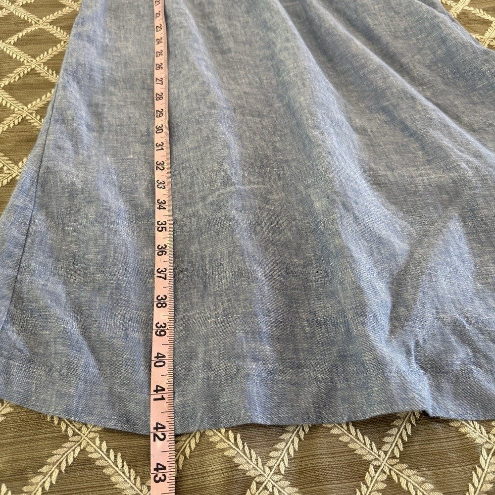 Boden Leonie Parrot Embroidered Linen Dress Blue Women's Resort Vacation 10R - Picture 15 of 15